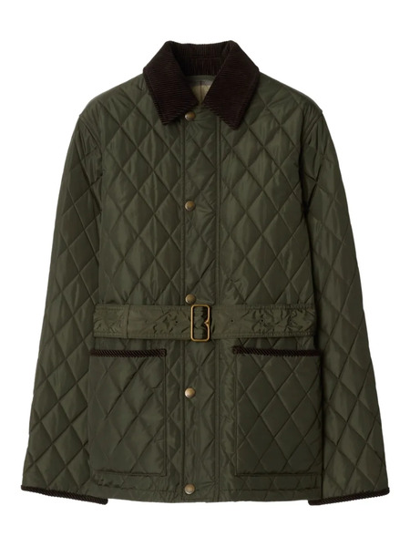  Burberry Diamond-quilted Jacket - Green 