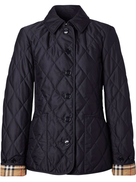  Burberry Diamond-quilted Thermoregulated Jacket - Blue 