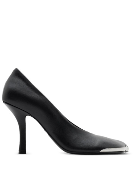  Burberry Duck 90mm Leather Pumps - Black 