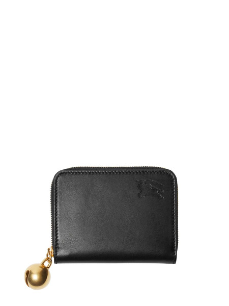  Burberry Ekd Bell-charm Leather Wallet - Black 