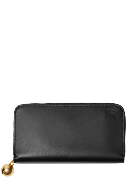  Burberry Ekd Bell-charm Leather Wallet - Black 
