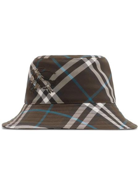  Burberry Ekd Check-print Bucket Hat - Brown 