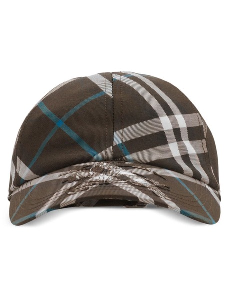  Burberry Ekd Checked Baseball Cap - Brown 