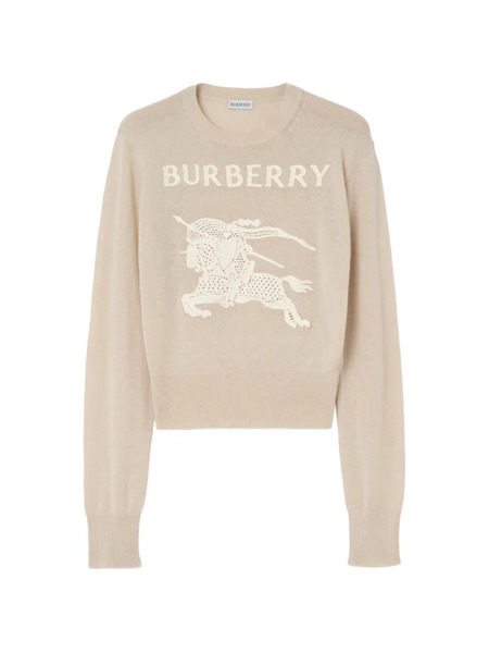  Burberry Ekd Cotton Wool Sweater - Neutrals 