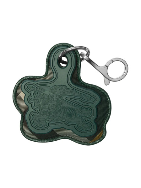  Burberry Ekd Logo-debossed Leather Keyring - Green 
