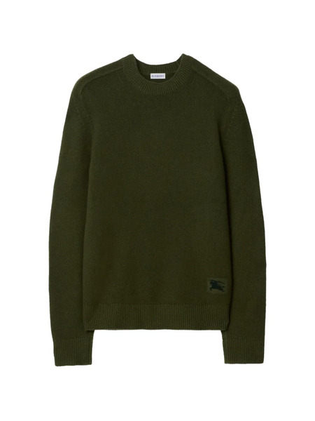  Burberry Elbow-patch Equestrian Knight Sweater - Green 