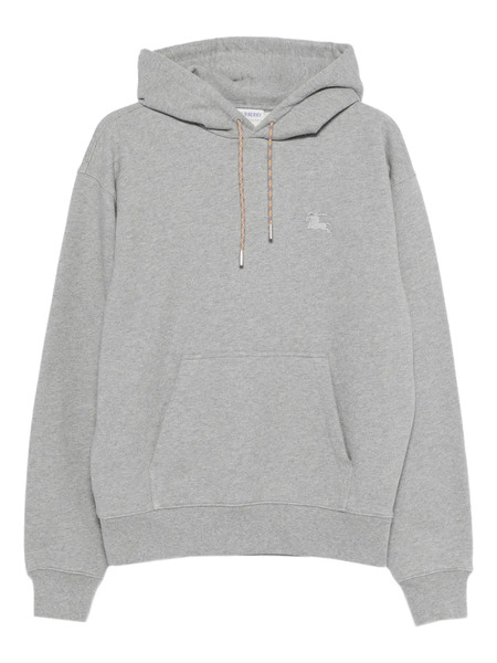  Burberry Embroidered Drawstring Hoodie - Grey 
