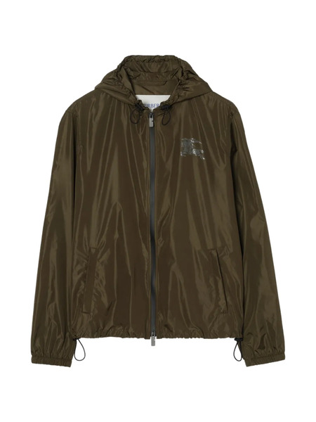  Burberry Equestrian Knight Hooded Jacket - Green 