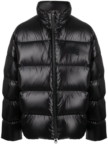  Burberry Equestrian Knight-patch Padded Jacket - Black 