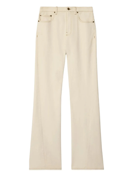  Burberry Equestrian-knight Straight-leg Jeans - Neutrals 