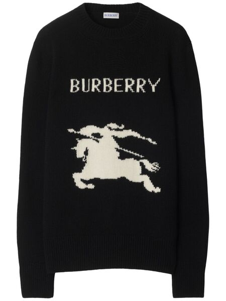  Burberry Equestrian Knight Sweater - Black 