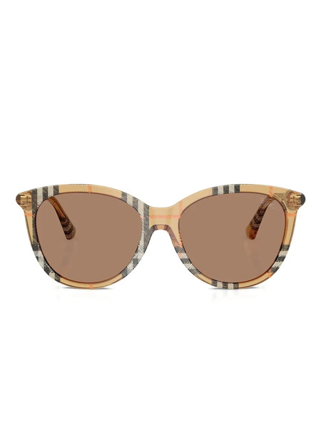  Burberry Eyewear Check-pattern Sunglasses - Brown 