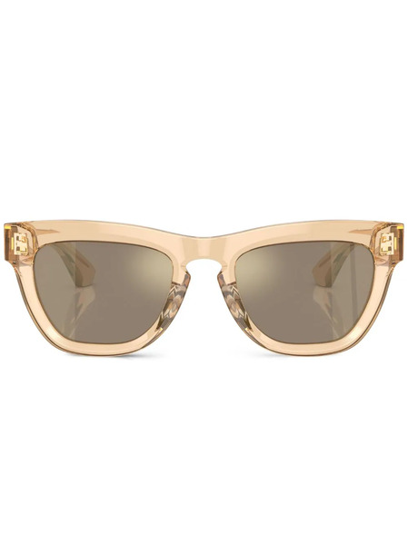  Burberry Eyewear Logo-engraved Square-frame Sunglasses - Brown 