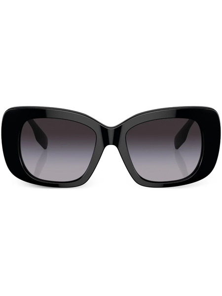  Burberry Eyewear Logo-print Square-frame Sunglasses - Black 