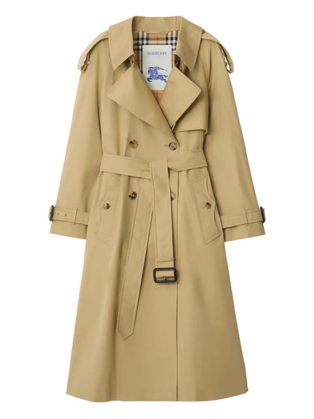  Burberry Fitzrovia Double-breasted Belted Trench Coat - Neutrals 