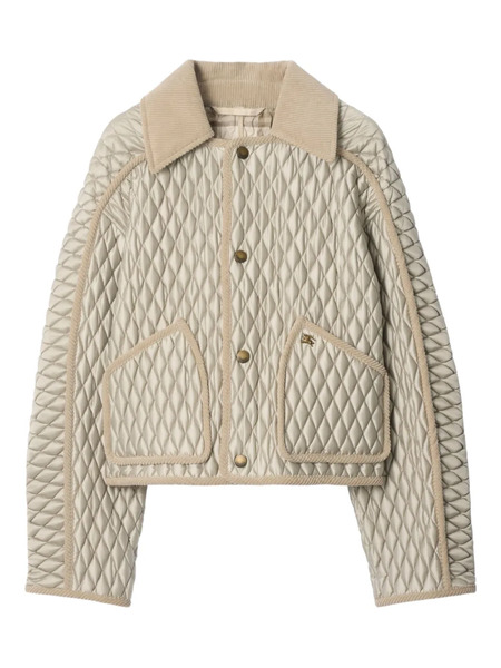  Burberry Floriston Quilted Corduroy-trimmed Jacket - Neutrals 