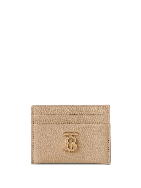  Burberry Grained-leather Tb Card Holder - Neutrals 