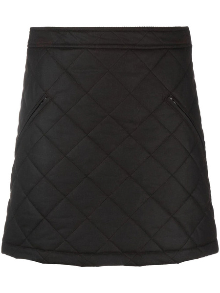  Burberry High-waist Quilted Skirt - Brown 