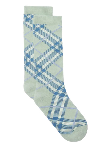  Burberry Jacquard Check Socks - Green 