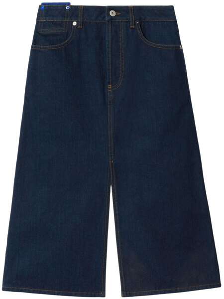  Burberry Japanese Denim Midi Skirt - Blue 