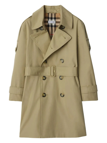  Burberry Kids Belted Trench Coat - Neutrals 