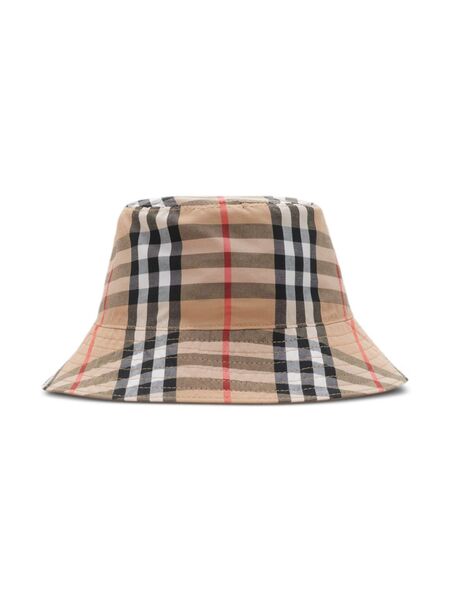  Burberry Kids Check Bucket Hat - Brown 