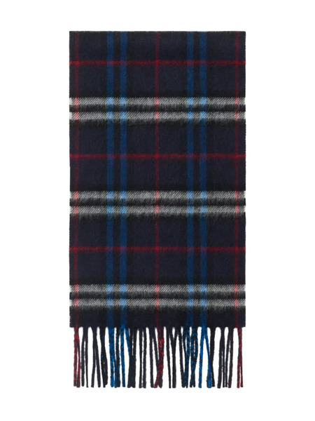  Burberry Kids Check Cashmere Scarf - Blue 