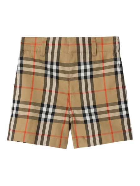  Burberry Kids Check Elasticated-waistband Shorts - Neutrals 