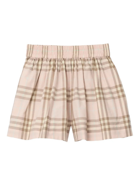  Burberry Kids Check Elasticated-waistband Shorts - Pink 