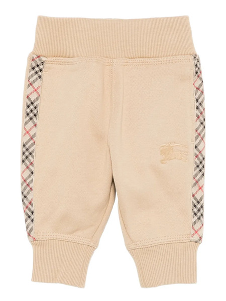  Burberry Kids Check-panel Tracksuit Bottoms - Neutrals 