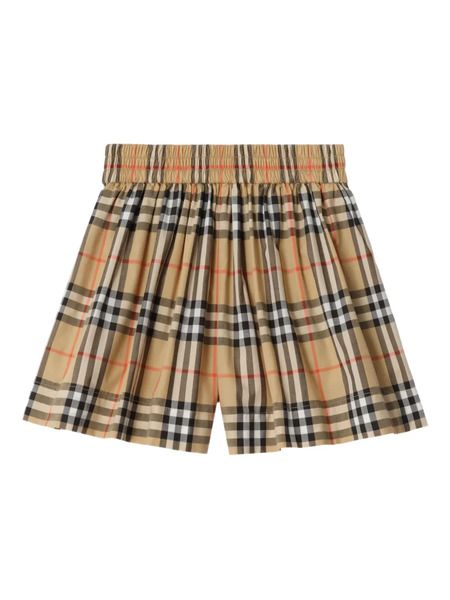  Burberry Kids Check-pattern Cotton Shorts - Neutrals 