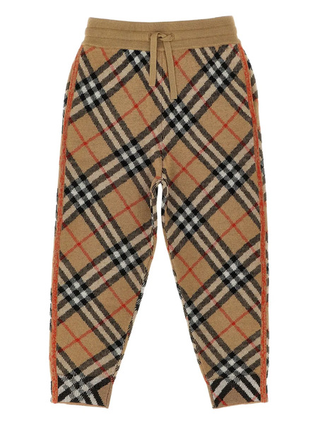  Burberry Kids Check-pattern Joggers - Brown 