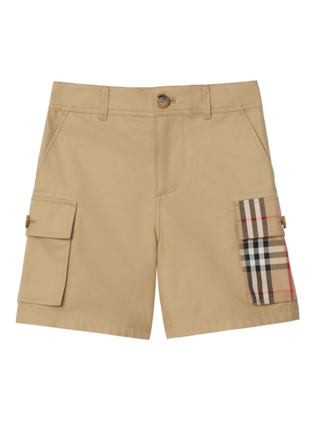  Burberry Kids Check-pocket Cargo Shorts - Neutrals 