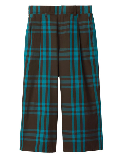 Burberry Kids Check-print Cotton Trousers - Brown 