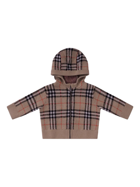  Burberry Kids Check-print Hoodie - Neutrals 