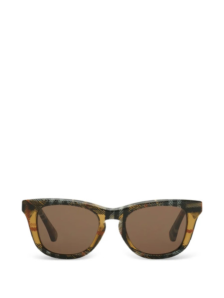  Burberry Kids Check Square Sunglasses - Neutrals 