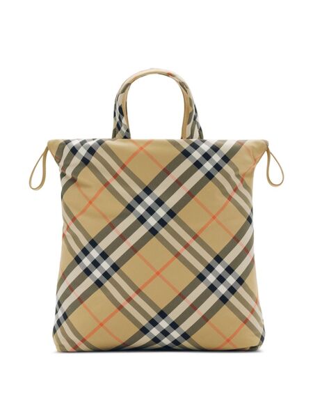  Burberry Kids Check Tote Bag - Neutrals 