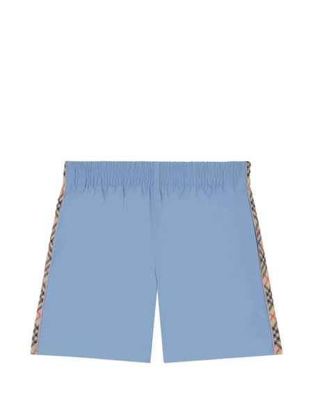  Burberry Kids Check-trim Swim Shorts - Blue 