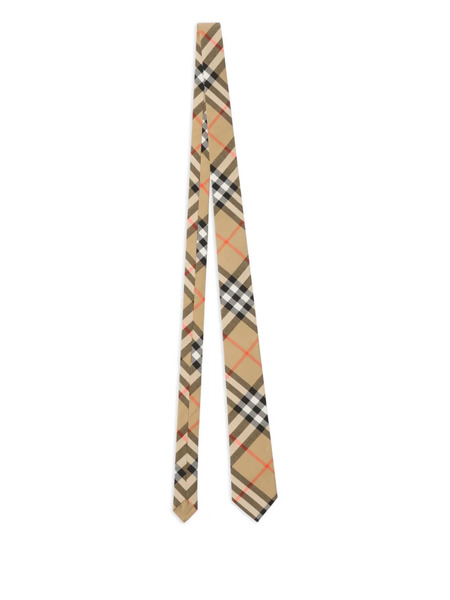  Burberry Kids Checked Cotton Tie - Neutrals 