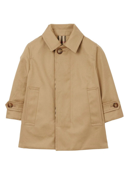  Burberry Kids Checked Reversible Trench Coat - Neutrals 