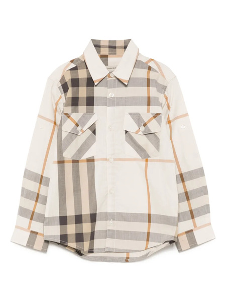  Burberry Kids Checked Shirt - Brown 