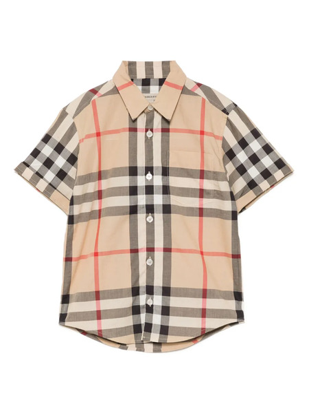  Burberry Kids Checked Shirt - Brown 
