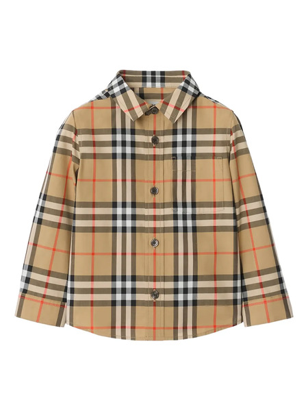  Burberry Kids Checked Shirt - Neutrals 