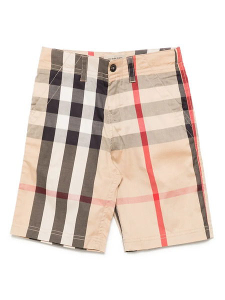  Burberry Kids Checked Shorts - Brown 