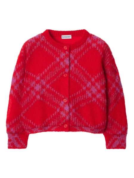  Burberry Kids Checkered Cardigan 