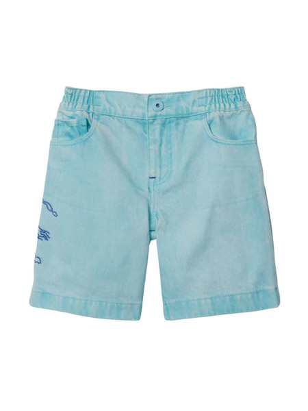  Burberry Kids Denim Shorts - Blue 
