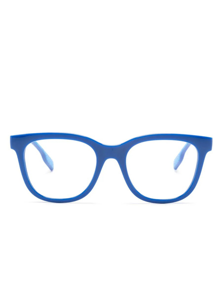 Burberry Kids Embossed-logo Wayfarer-frame Glasses - Blue 