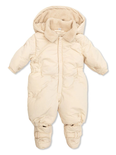  Burberry Kids Fleece-lining Ski Suit - Neutrals 