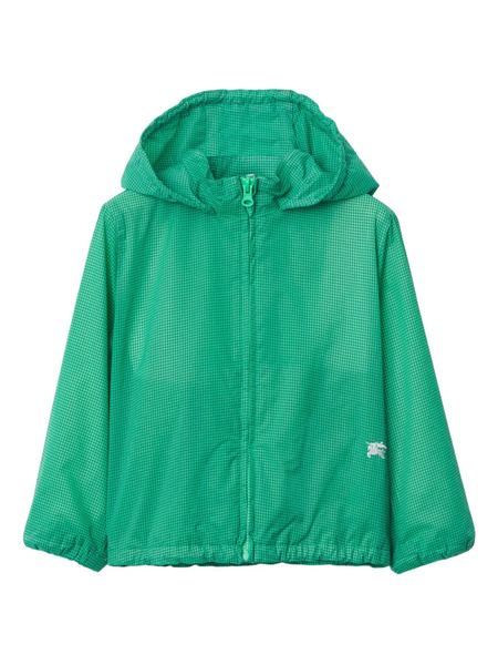  Burberry Kids Hooded Mesh Jacket - Green 