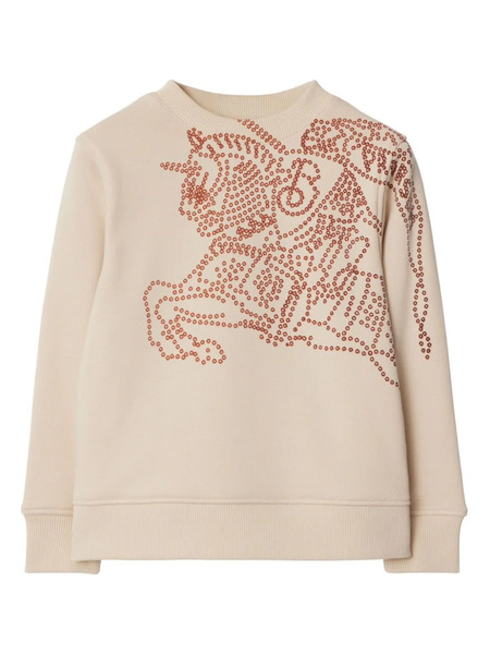  Burberry Kids Logo-print Crew-neck Sweatshirt - Neutrals 